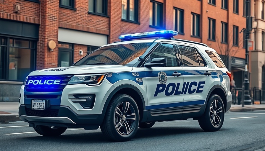 Chicago police vehicle parked amid Illinois bill debate