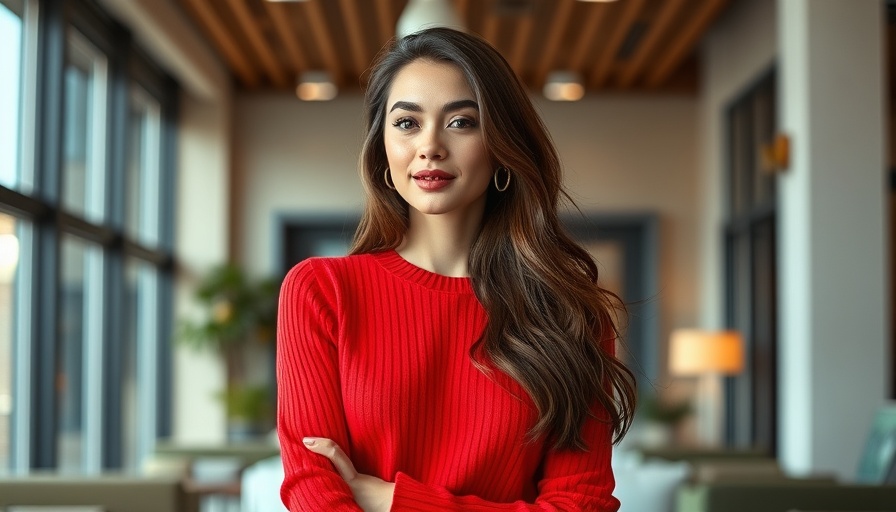 Stylish woman in red sweater on magazine cover addressing Digital Equity Act controversy.