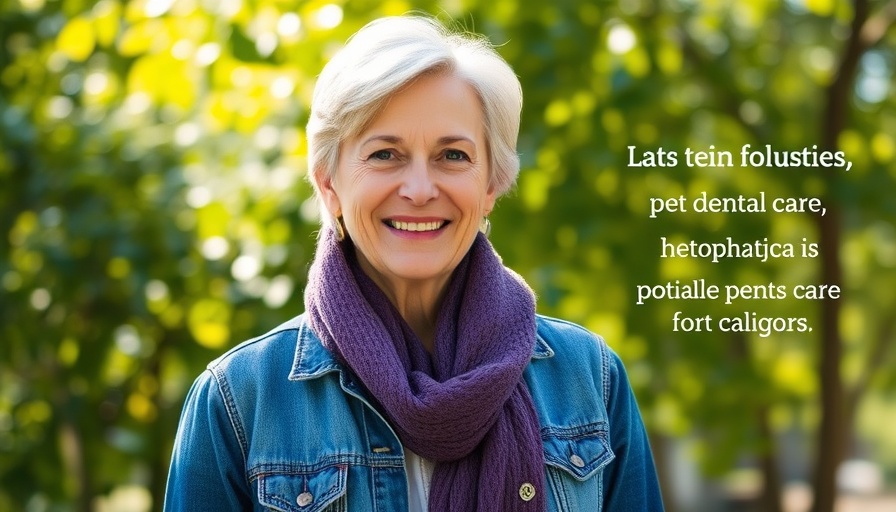 Promotional image on dental mistakes pet owners make, featuring a smiling woman.