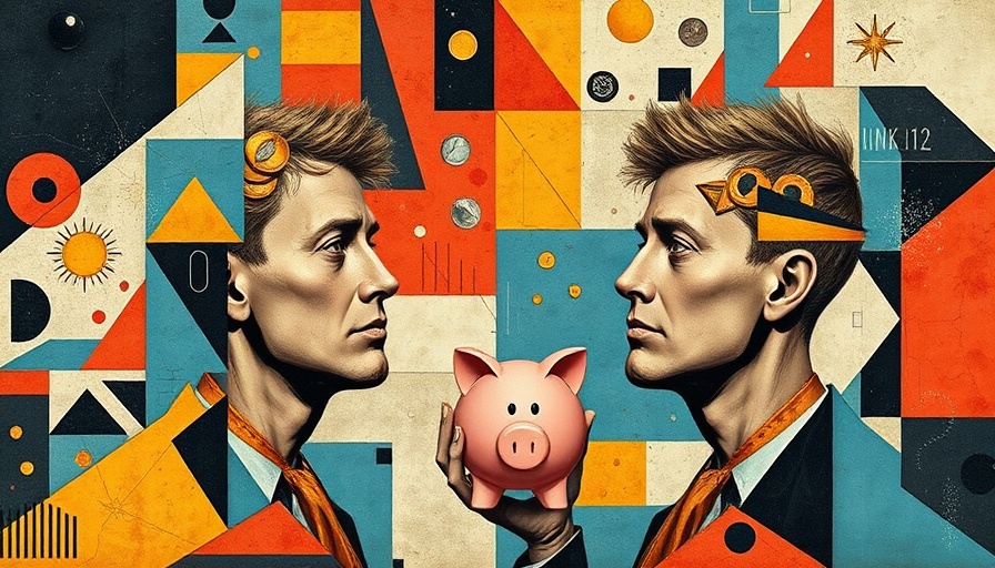 AI assistants productivity MedSpa abstract collage with coins and piggy bank.