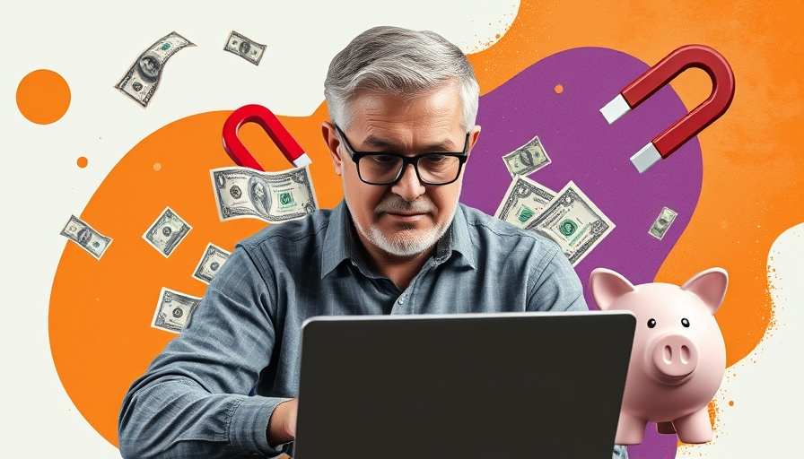 Collage depicting the importance of video marketing in ecommerce with financial symbols.