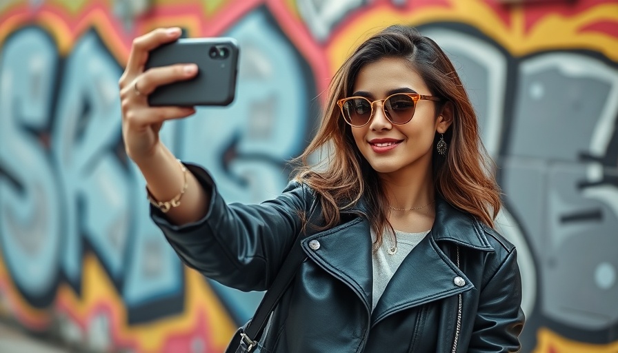 Stylish woman taking selfie, Instagram Image Size Guide 2025.