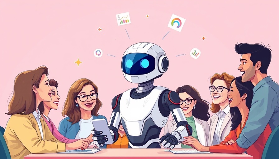 AI-Ready Cultures in MedSpas illustration with team and robot interaction.
