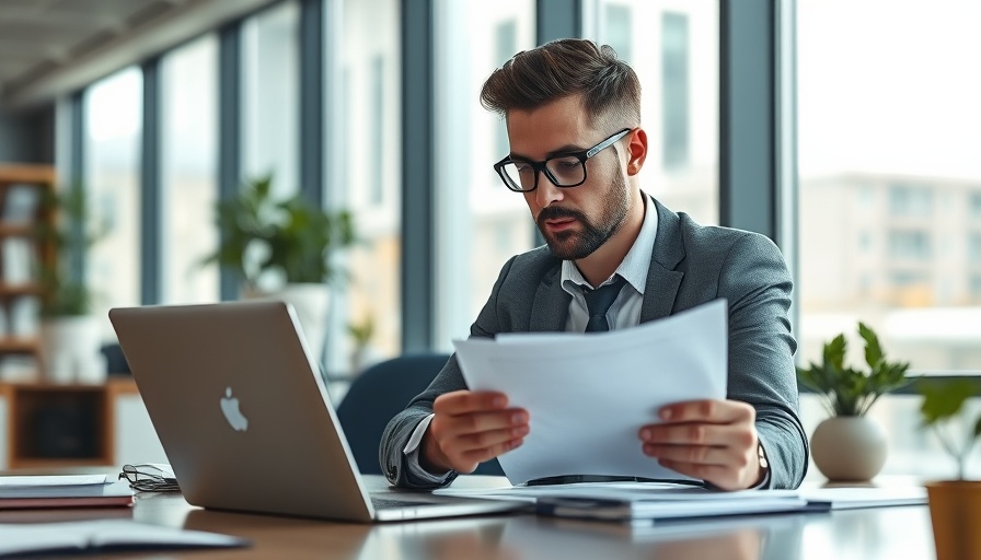 Businessman analyzing documents for conversion tracking for MedSpas.