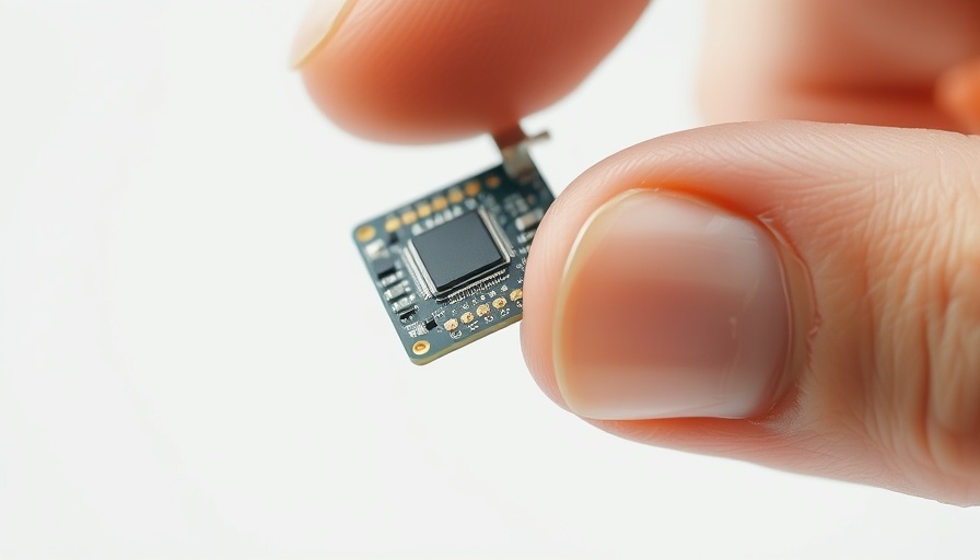 Close-up of a Brain-Computer Interface device in hand.