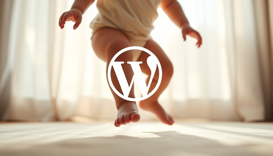 WordPress AI Integration for MedSpas illustrated by baby steps with logo.