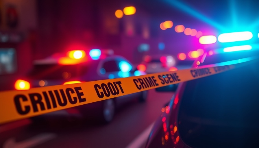 Vibrant blurred police lights with crime scene tape, high-speed pursuits police reform.