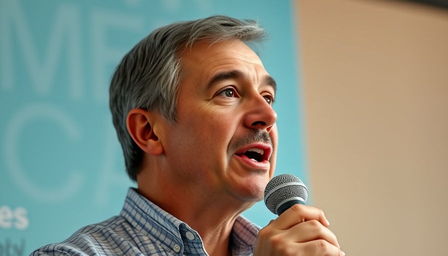 Speaker discussing FAIR Package Manager WordPress at an event.