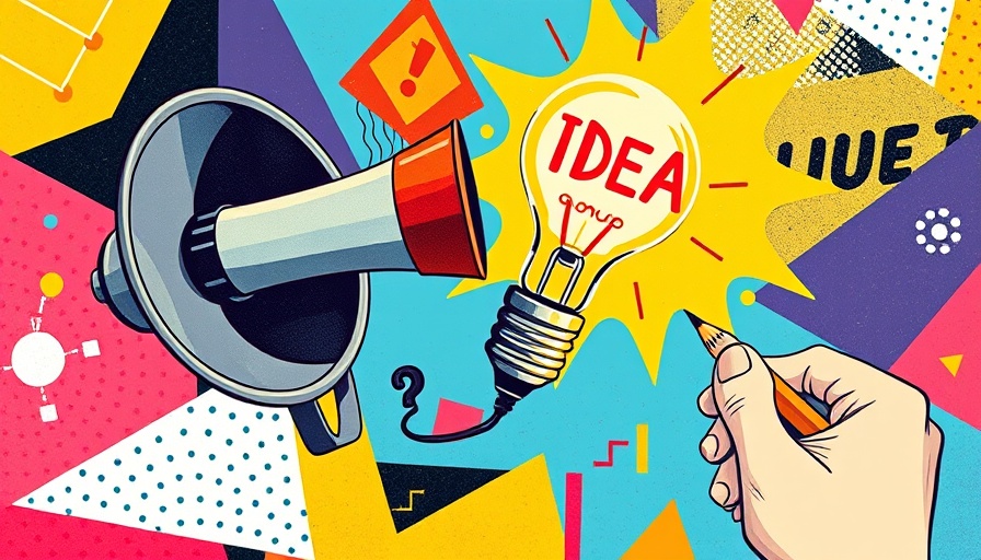 Collage highlighting low-budget marketing campaign strategies with megaphone and lightbulb.