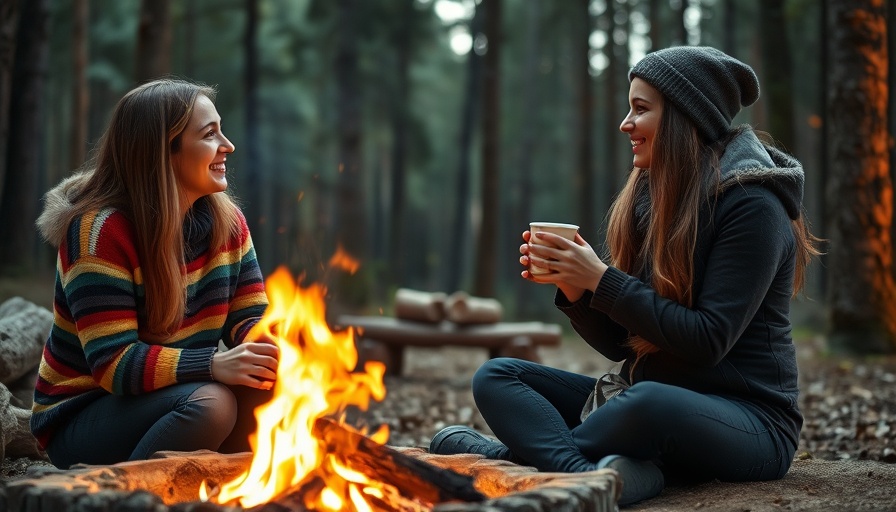 Build Creative Consistency: Women enjoying a campfire in the forest.