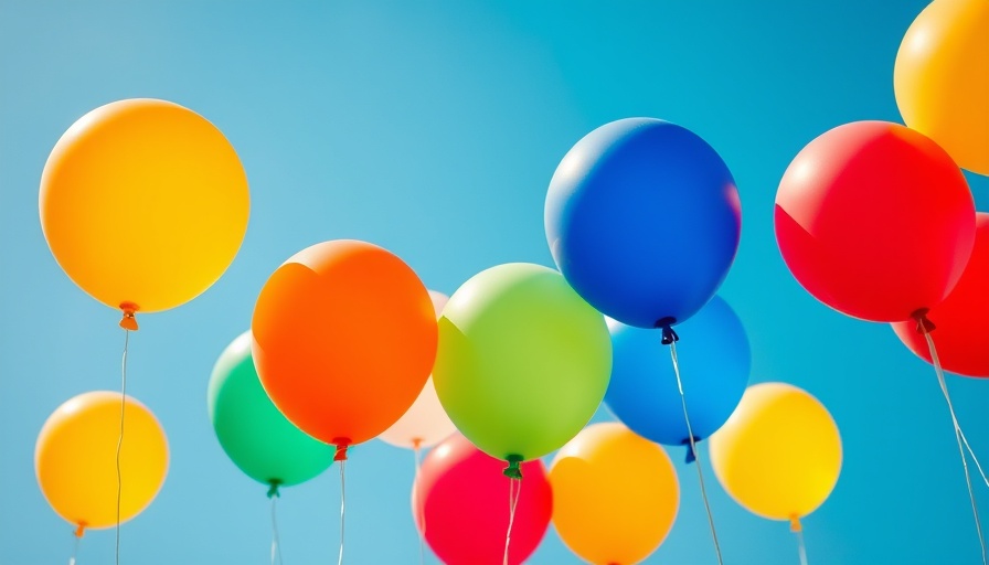 Bright balloons ascending in a clear sky, symbolizing Bluesky verification.