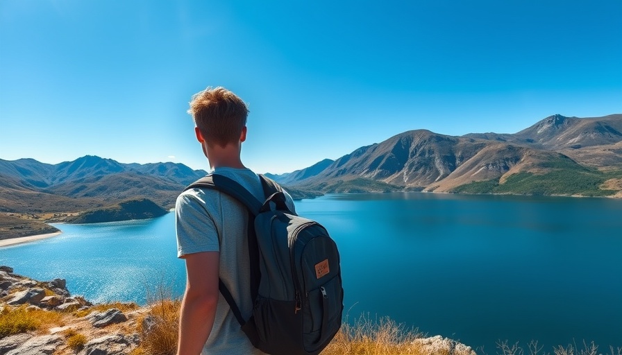Serene hiking view by mountain lake for medspa happiness.