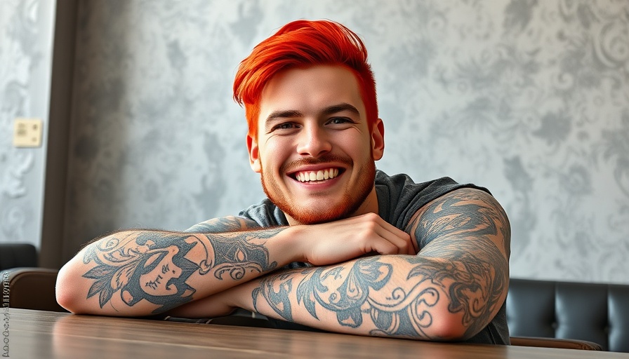Vibrant man with red hair and tattoos smiling, AI Innovations from NVIDIA