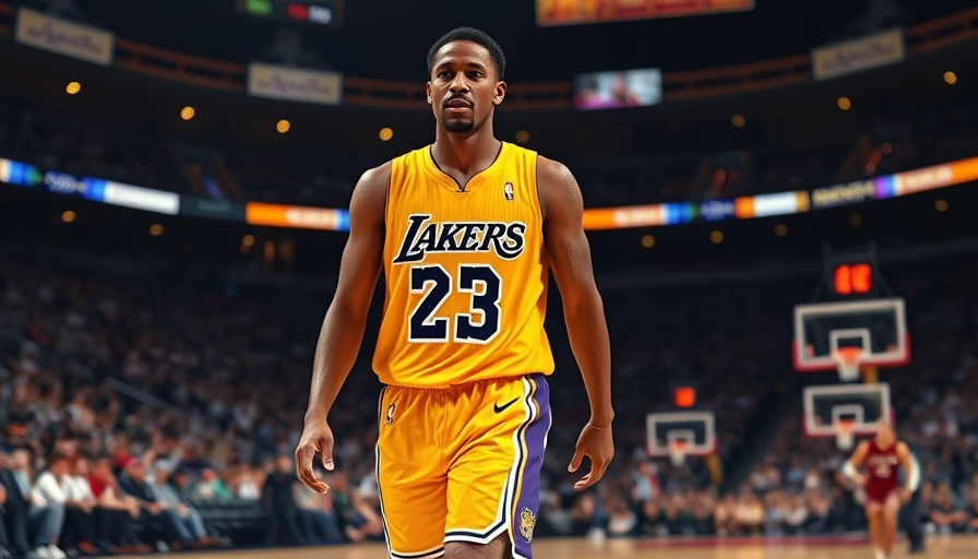 Focused basketball player in LA Lakers jersey during game, Buss Family Sale of Los Angeles Lakers.