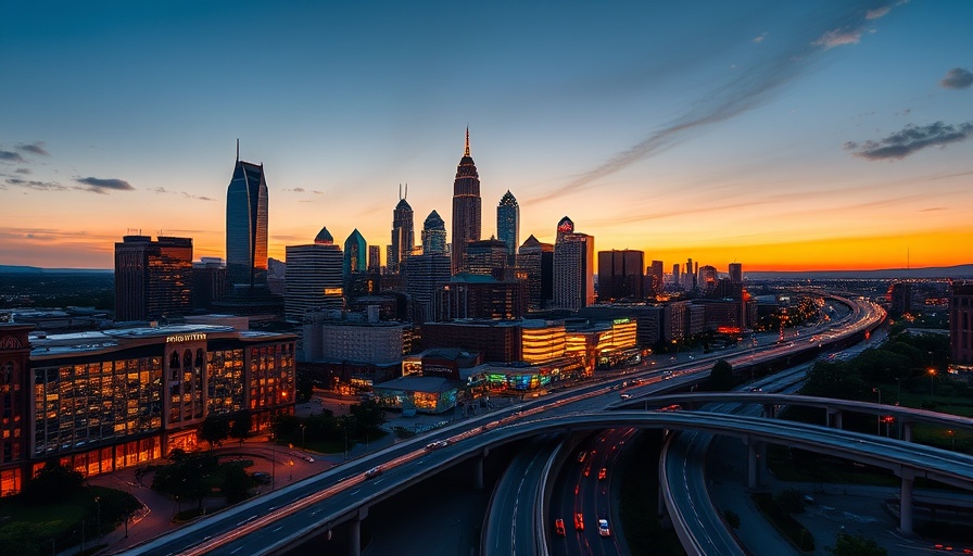 Skyline of the best workplaces in Atlanta 2025 at sunset.
