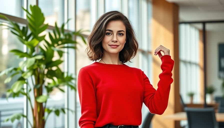 AI-Generated Laundry Detergent for the Neurodivergent Market magazine cover featuring a woman in a red sweater.