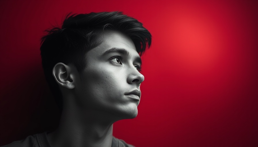 Thoughtful young man against red background representing Scale AI's spam security woes