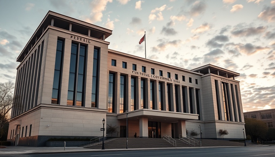 Government building facade representing Senate Reconciliation Bill for Law Enforcement.