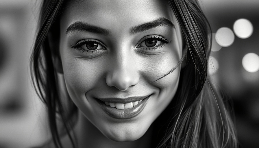 Black and white portrait of a young woman smiling softly, exploring How to Create Better Prompts for ChatGPT.