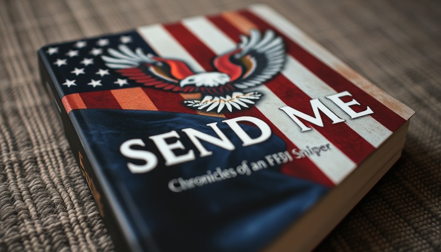 Cover of 'Send Me: Chronicles of an FBI Sniper' with eagle patch and flag representing law enforcement.