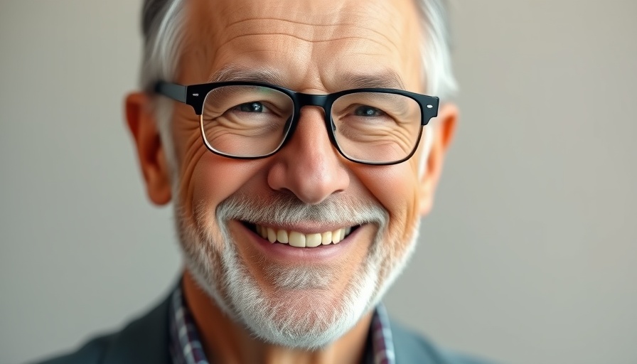 Smiling older man with glasses, close-up portrait reflecting daily habits of high achievers.