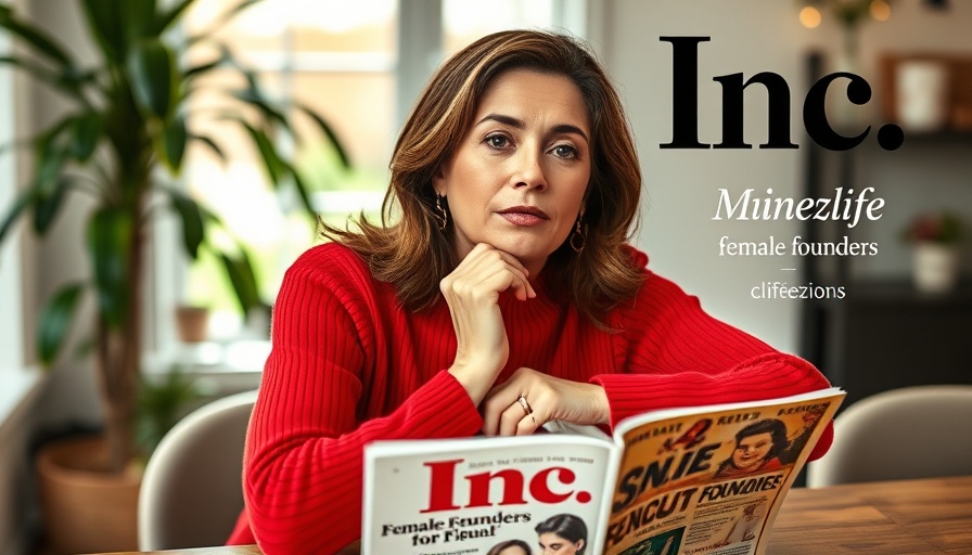 Thoughtful woman in red sweater on 'Inc.' magazine cover about female founders.