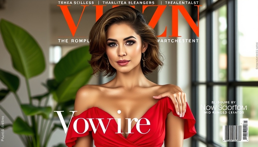 Stylish portrait of woman on magazine cover.