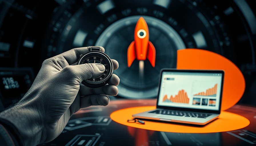 Compass, rocket, and laptop illustration symbolizing best CRM for logistics businesses.