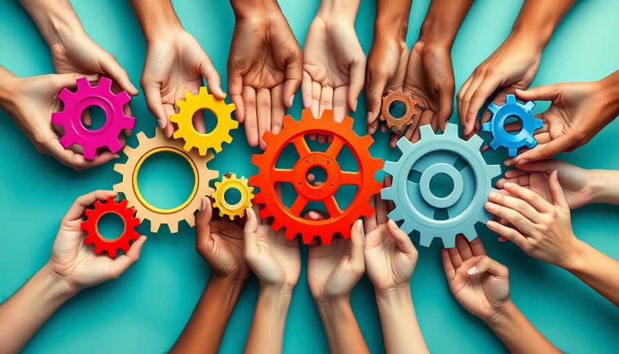 Hands holding colorful gears symbolizing role of SEO in the age of AI.