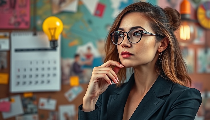 Thoughtful woman with calendar and lightbulb, CRMs for event management businesses concept.