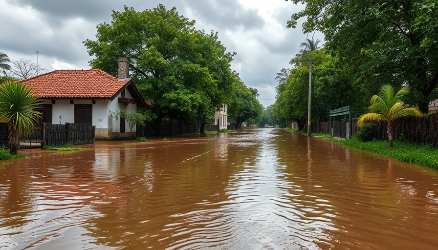 Rural area flooded, AVMF Disaster Relief Grant Program context.