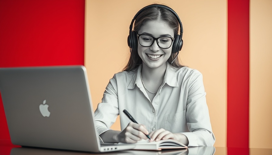 Woman with headset working on laptop, best CRMs for utilities 2025