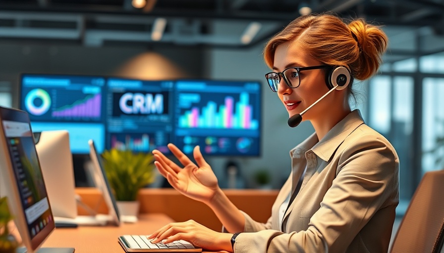 Professional discussing CRM software for MedSpas with phone.