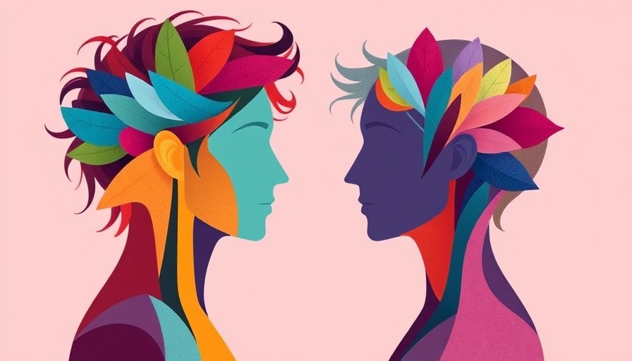Artistic illustration of abstract human silhouettes symbolizing connection.