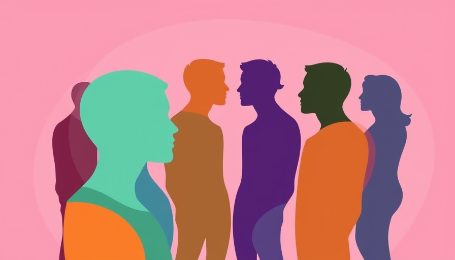 Abstract colorful silhouettes emphasizing connection and communication.
