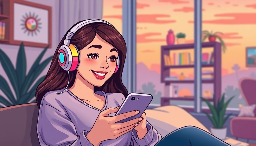 E-commerce and CRM interface, smiling shopper checking phone.