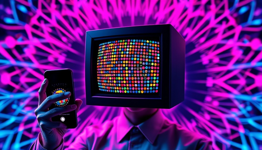 Abstract AI search traffic strategies concept with monitor head and smartphone