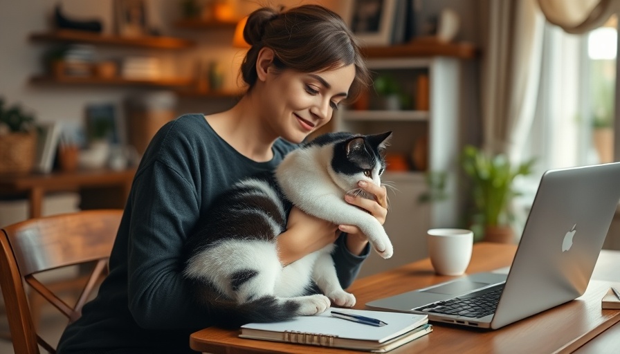 Woman and cat in a cozy home setting, exploring rapamycin therapy for HCM in cats.