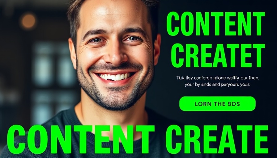 Vibrant green theme with smiling man, helpful content tips.