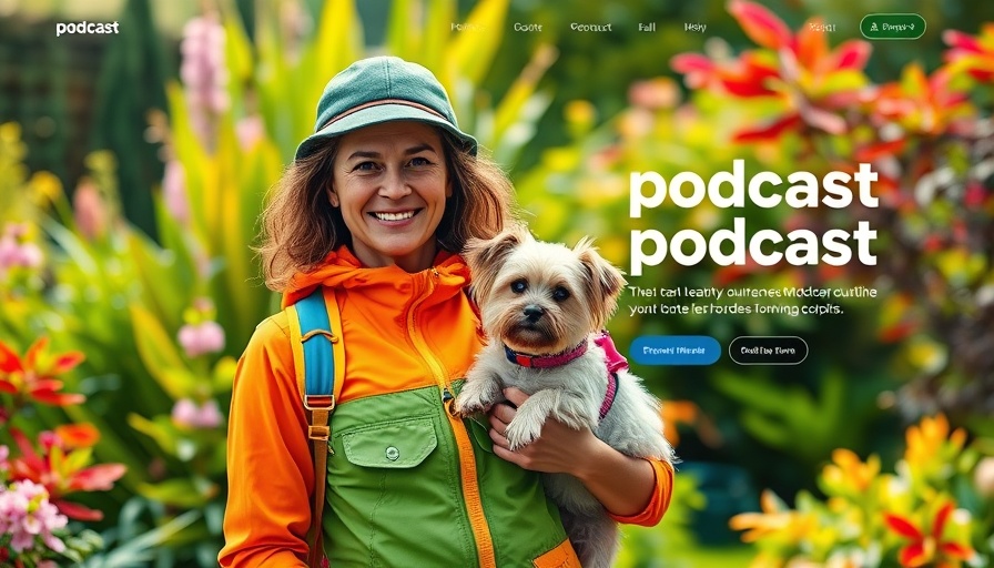 Dogpacking benefits podcast featuring a woman with a small dog.