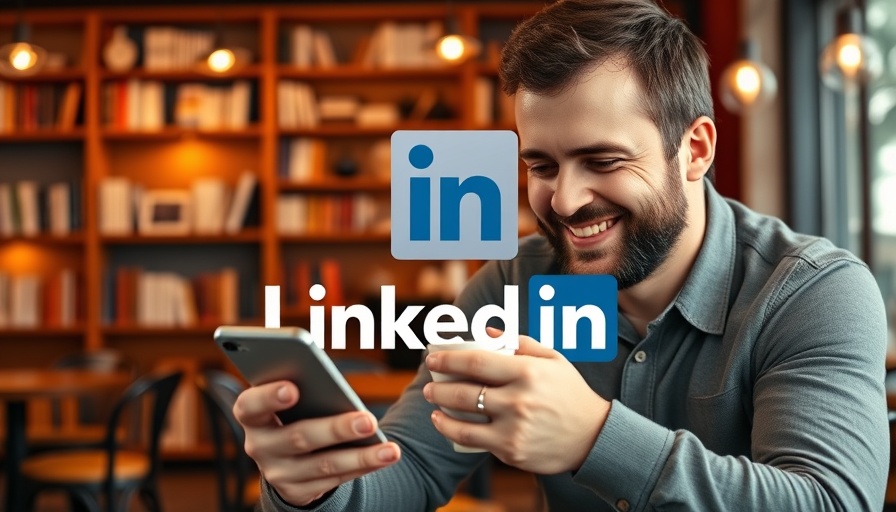 Man enjoying coffee while using phone, LinkedIn algorithm 2025.