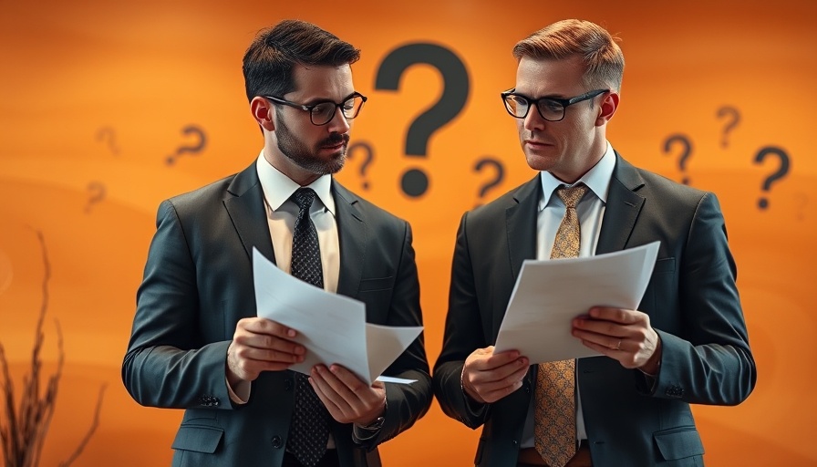 Professionals discussing documents for buyer persona interviews in a veterinary clinic setting.