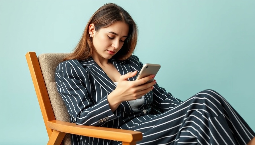 Engaging Instagram story concept for MedSpa featuring a woman using a smartphone with interface elements.