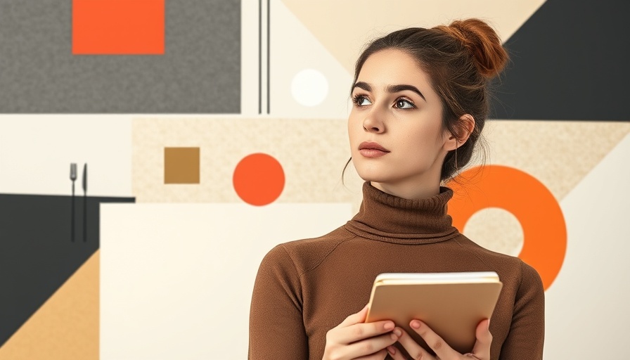 Creative collage of a woman and writing elements for executive summaries.