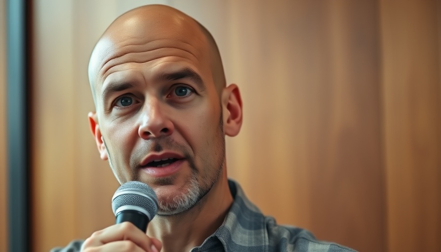 Bald man speaking in a medspa marketing video.