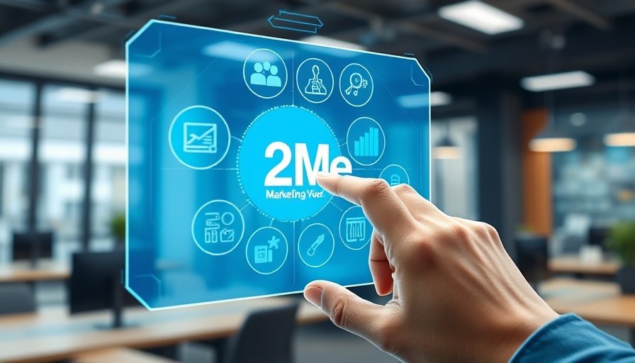 B2Me marketing concept digital interface with hand interaction