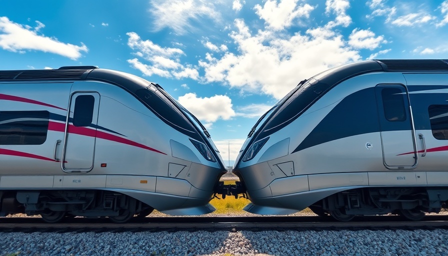 Union Pacific and Norfolk Southern merger concept with modern trains