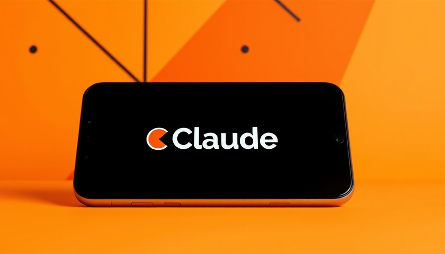 Claude Opus 4.1 AI app on smartphone with abstract backdrop.