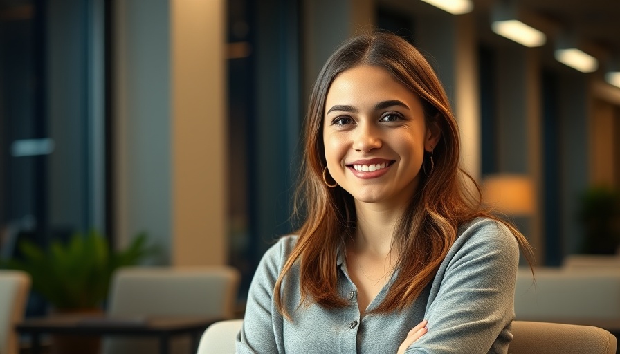 Confident young woman in an office setting