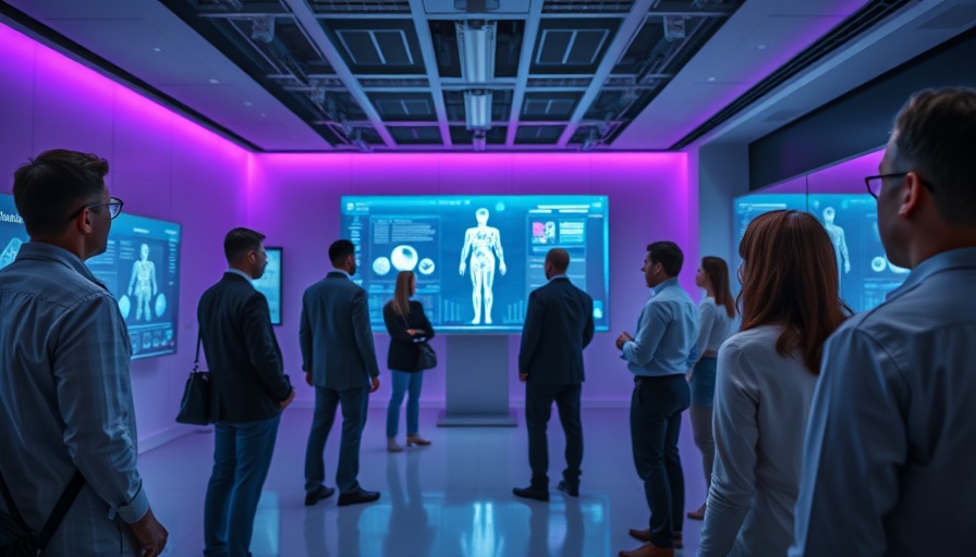 Healthcare professionals at Baxter Customer Experience Center observing digital simulation.